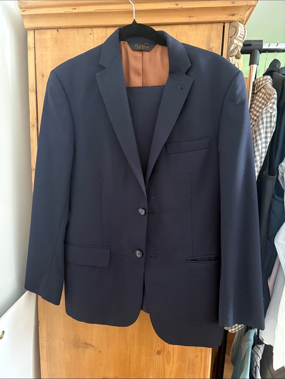 Isaac Mizrahi Men's Navy Two-Button Suit Jacket